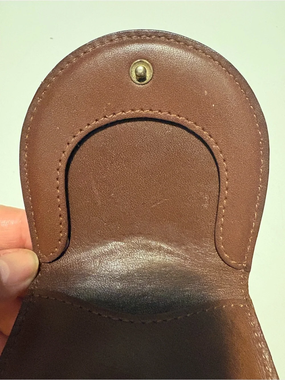 Vintage 1990's Coach International Coin Case 4849 British Leather 3 